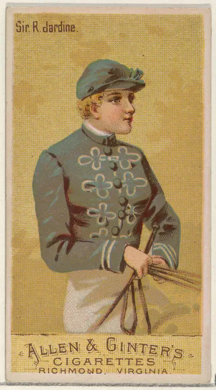 Sir R. Jardine, from the Racing Colors of the World series (N22a) for Allen & Ginter Cigarettes Wall Art by Allen & Ginter - High-Resolution Digital Print