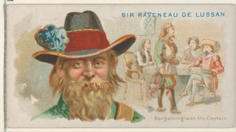 Sir Raveneau de Lussan, Bargaining with the Captain, from the Pirates of the Spanish Main series (N19) for Allen & Ginter Cigarettes Wall Art by Allen & Ginter - High-Resolution Digital Print