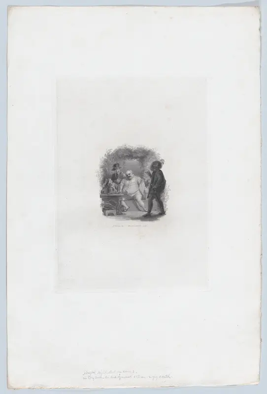 Sir Toby Belch and Sir Andrew Aguecheek (Shakespeare, Twelfth Night, Act 2, Scene 3) Wall Art by Henry Chawner Shenton, the elder - High-Resolution Digital Print