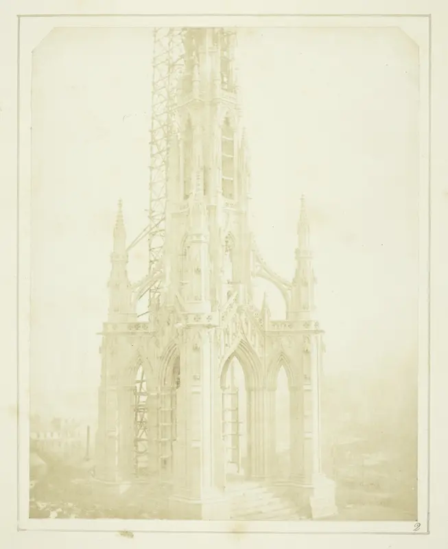 Sir Walter Scott's Monument, Edinburgh; as it appeared when nearly finished, in October 1844