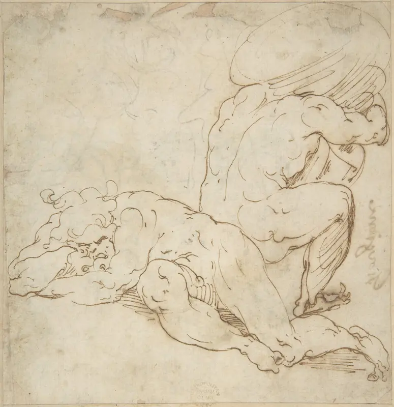 Sisyphus and Tantalus Wall Art by Anonymous, Italian, 16th century - High-Resolution Digital Print