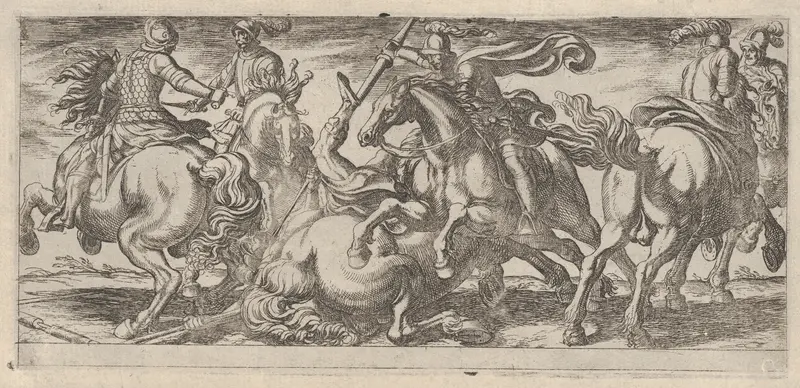 Six Cavalrymen in Combat, from "Battle Scenes I" Wall Art by Antonio Tempesta - High-Resolution Digital Print