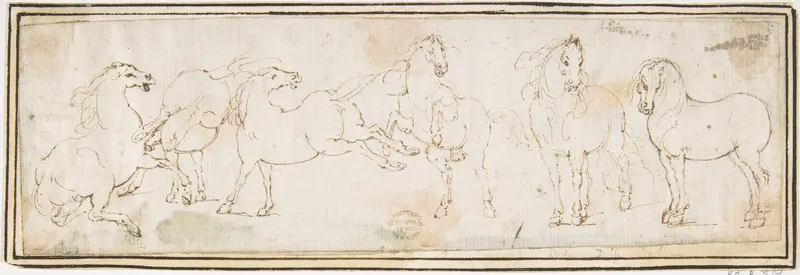 Six Horses Wall Art by Francesco Allegrini - High-Resolution Digital Print