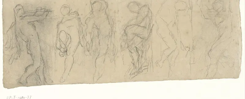 Six Male Nudes Wall Art by Matthijs Maris - High-Resolution Digital Print