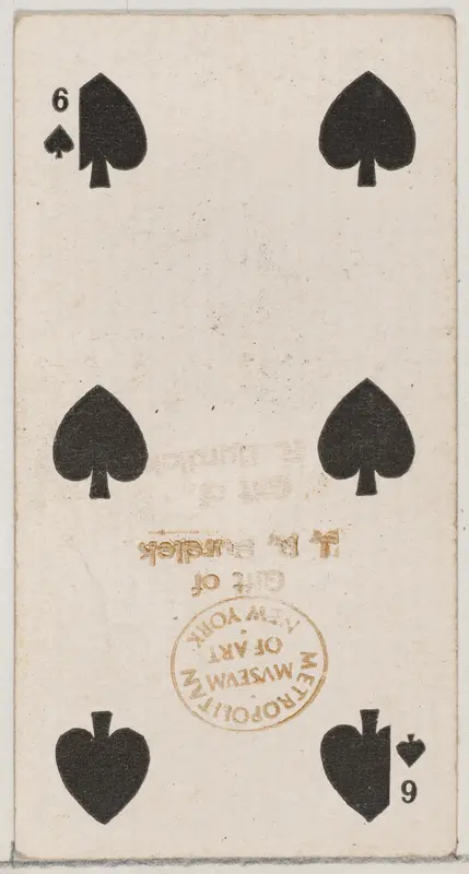 Six Spades (black), from the Playing Cards series (N84) for Duke brand cigarettes Wall Art by W. Duke, Sons & Co. - High-Resolution Digital Print