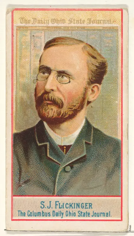S.J. Flickinger, The Columbus Daily Ohio State Journal, from the American Editors series (N1) for Allen & Ginter Cigarettes Brands Wall Art by Allen & Ginter - High-Resolution Digital Print