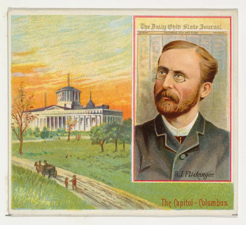 S.J. Flickinger, The Columbus Daily Ohio State Journal, from the American Editors series (N35) for Allen & Ginter Cigarettes Wall Art by Allen & Ginter - High-Resolution Digital Print