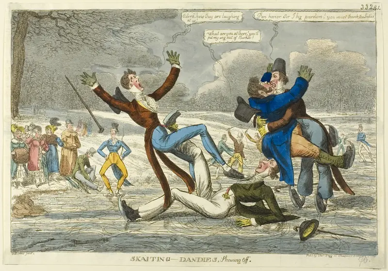 Skaiting Dandies, shewing off Wall Art by Charles Williams - High-Resolution Digital Print