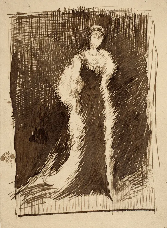Sketch after "Arrangement in Black: Lady Meux"