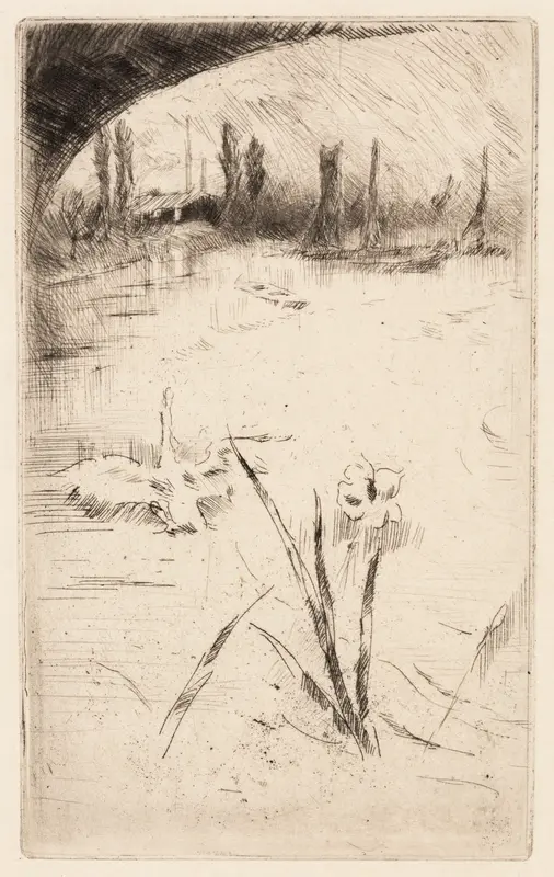 Sketch after Cecil Lawson's "Swan and Iris"