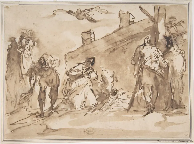 Sketch for Adoration of the Kings