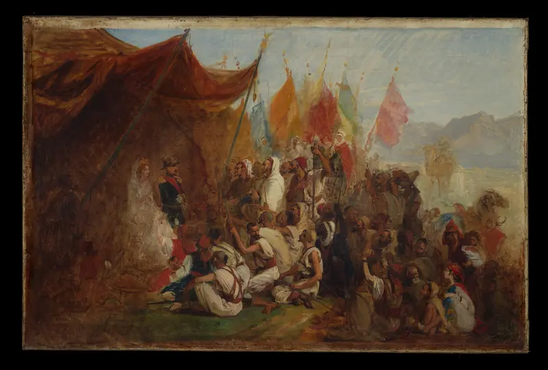 Sketch for "Reception of Emperor Napoleon III and Empress Eugénie by the Kabyle Leaders at Algiers on September 18, 1860" Wall Art by Isidore Pils - High-Resolution Digital Print