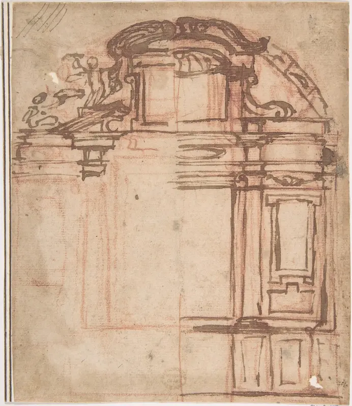 Sketch for Wall Monument Wall Art by Anonymous, Italian, 16th century - High-Resolution Digital Print