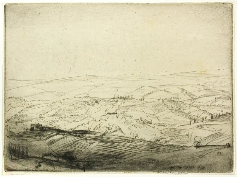 Sketch from the Walls of San Gimignano