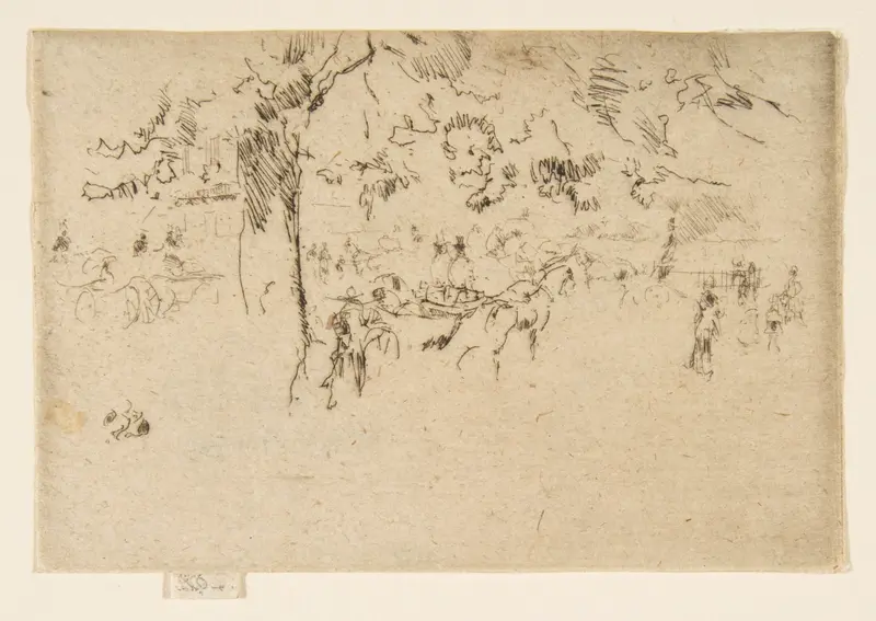 Sketch in St. James's Park Wall Art by James McNeill Whistler - High-Resolution Digital Print