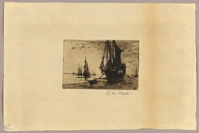 Sketch of a Boat Wall Art by Charles Adams Platt - High-Resolution Digital Print