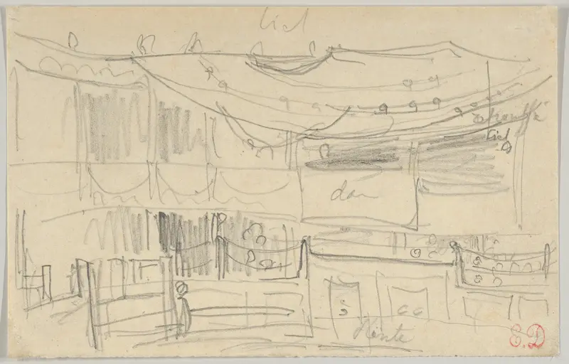 Sketch of an Arena(?) Wall Art by Eugène Delacroix - High-Resolution Digital Print