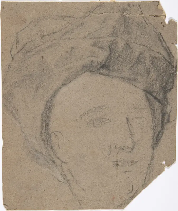 Sketch of Man in Turban Wall Art by Anonymous, French, 18th century - High-Resolution Digital Print