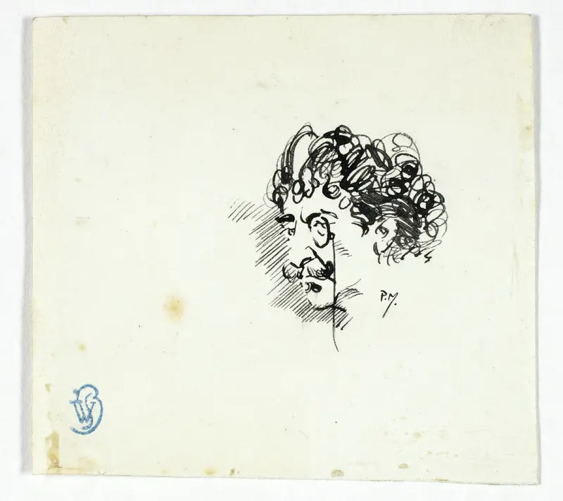 Sketch of Whistler's Head Wall Art by Philip William May - High-Resolution Digital Print