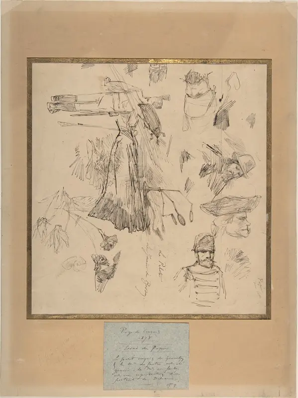 Sketch Sheet Wall Art by Félicien Rops - High-Resolution Digital Print