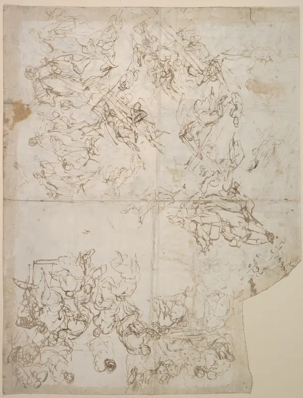 Sketches for Compositions and Groups of Figures (recto and verso) Wall Art by Paolo Veronese (Paolo Caliari) - High-Resolution Digital Print