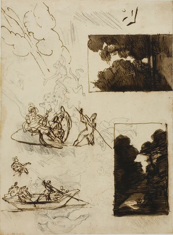 Sketches of a Forest Path and a Musical Boating Party