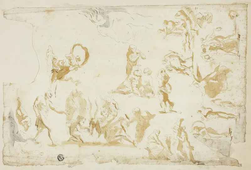Sketches of Mythological Subjects Wall Art by Giovanni Battista Cipriani - High-Resolution Digital Print