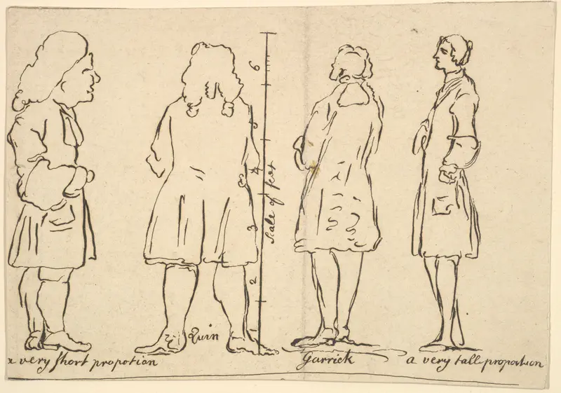 Sketches of Quin and Garrick Wall Art by William Hogarth - High-Resolution Digital Print