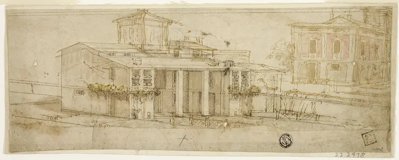 Sketches of Tuscan Villas Wall Art by Bernardo delle Girandole Buontalenti - High-Resolution Digital Print