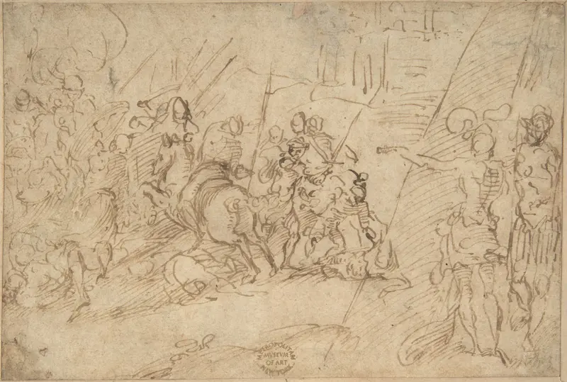 Skirmish Wall Art by Anonymous, Italian, 16th century - High-Resolution Digital Print