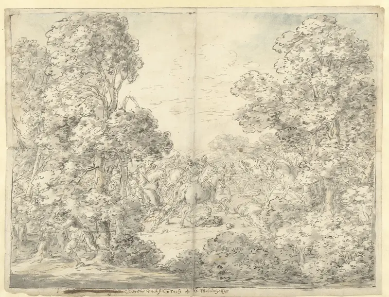 Slag op de Mookerheide, 1574 Wall Art by Leonaert Bramer - High-Resolution Digital Print