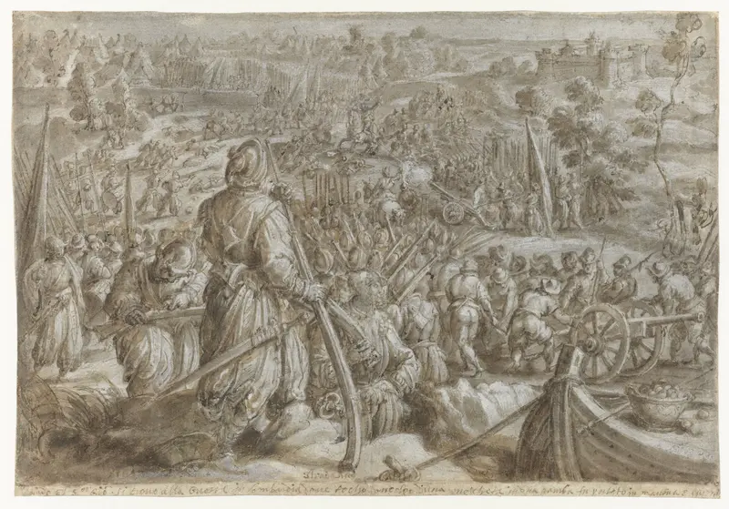 Slag op de vlakte van Governolo Wall Art by Jan van der Straet - High-Resolution Digital Print