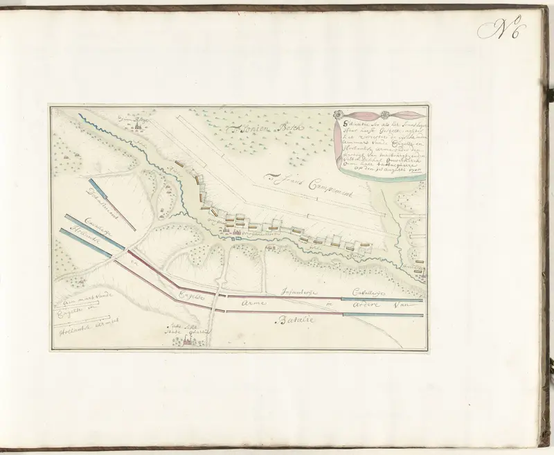 Slagorde van het Franse leger achter de rivier de IJse, 1705 Wall Art by Samuel Du Ry de Champdoré - High-Resolution Digital Print
