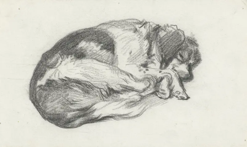 Slapend hondje Wall Art by Guillaume Anne van der Brugghen - High-Resolution Digital Print