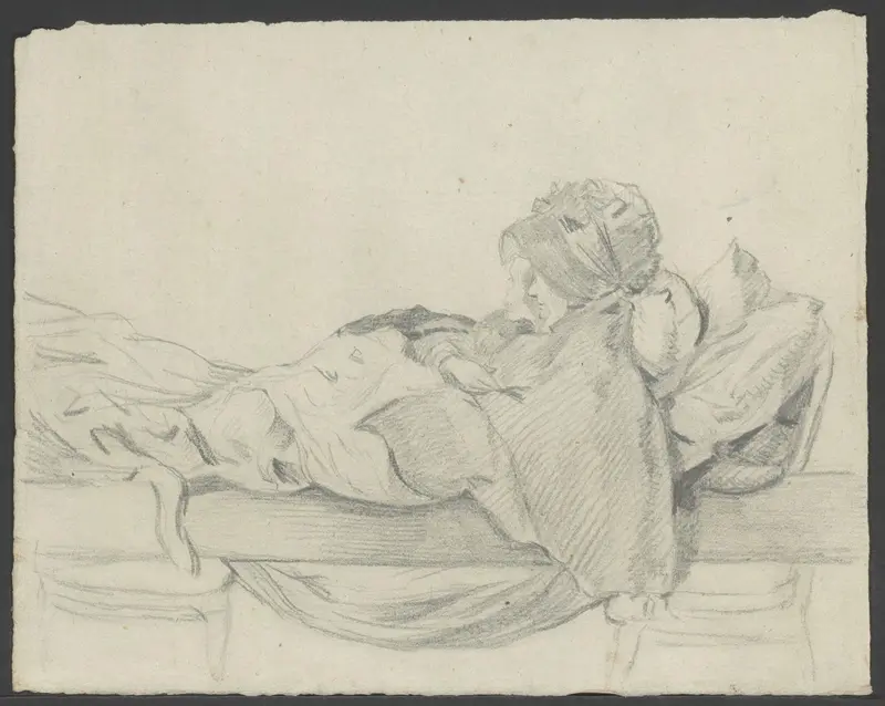 Slapende vrouw in bed Wall Art by Jean Bernard - High-Resolution Digital Print