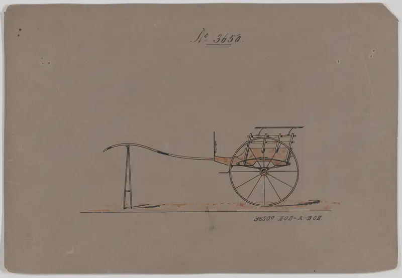 Slat Side Pony Cart  #3650 Wall Art by Brewster & Co. - High-Resolution Digital Print
