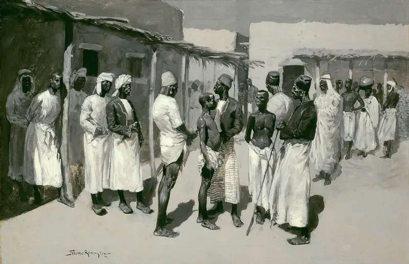 Slave Market Wall Art by Frederic Remington - High-Resolution Digital Print