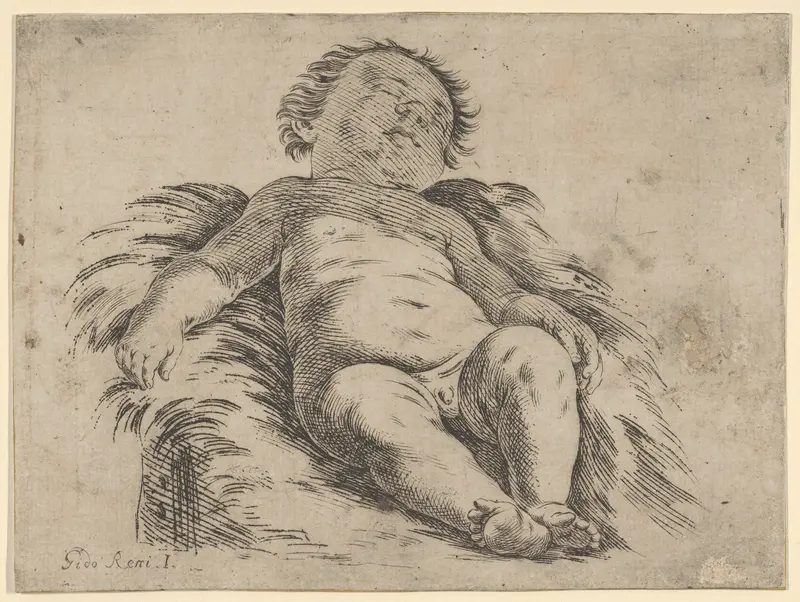 Sleeping child, partly in shadow Wall Art by Anonymous, 17th century - High-Resolution Digital Print