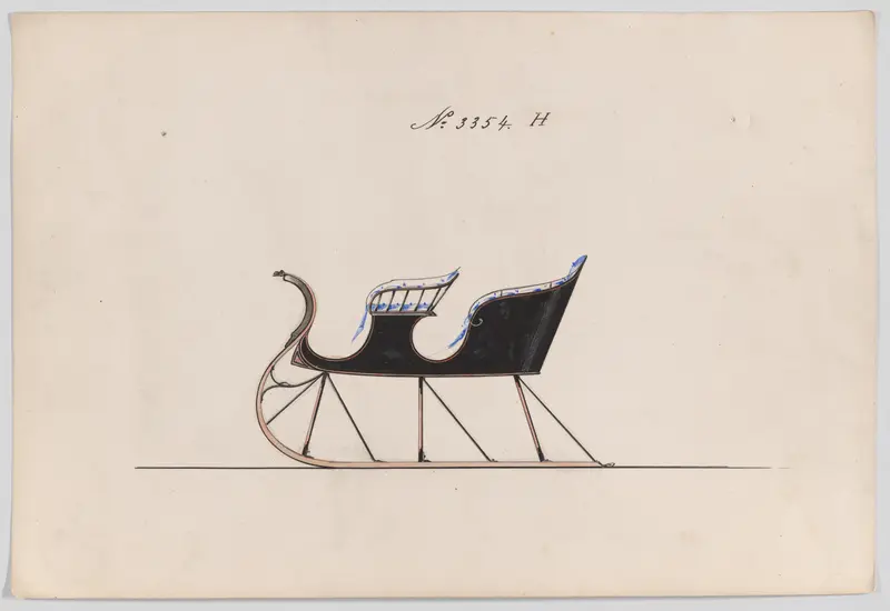 Sleigh #3354 H Wall Art by Brewster & Co. - High-Resolution Digital Print