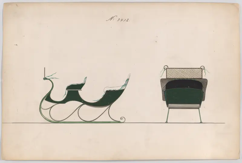 Sleigh #3412 Wall Art by Brewster & Co. - High-Resolution Digital Print