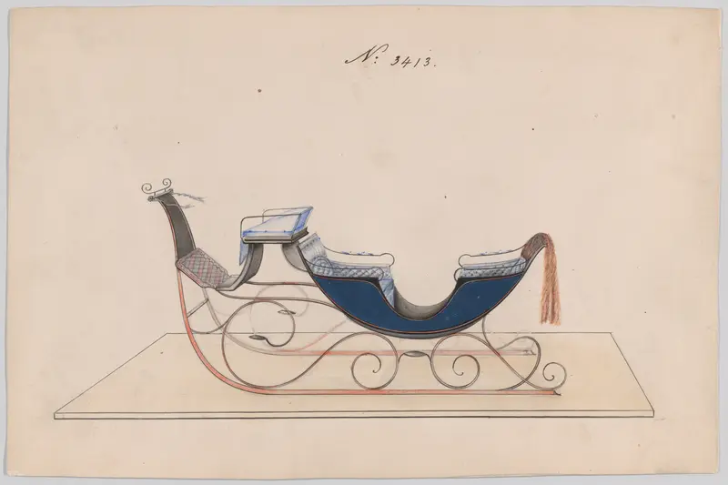 Sleigh #3413 Wall Art by Brewster & Co. - High-Resolution Digital Print