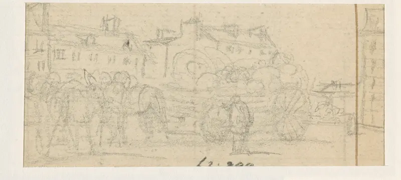 Sleperskar in een straat Wall Art by Georges Michel - High-Resolution Digital Print