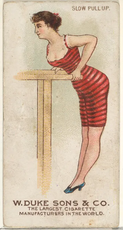 Slow Pull Up, from the Gymnastic Exercises series (N77) for Duke brand cigarettes Wall Art by W. Duke, Sons & Co. - High-Resolution Digital Print