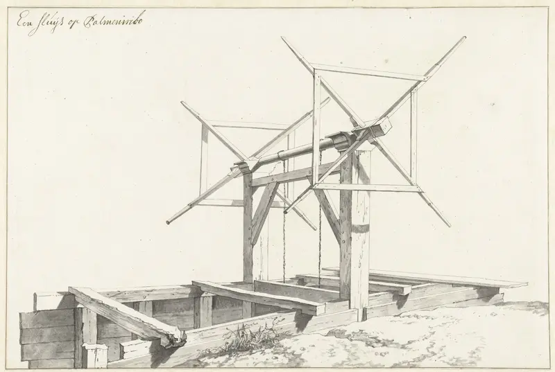 Sluice on the Palmeneribo Plantation Wall Art by Dirk Valkenburg - High-Resolution Digital Print