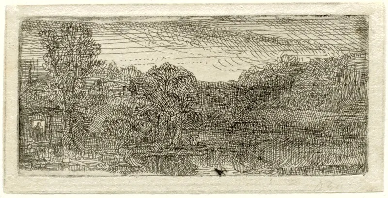 Small Grey Landscape Wall Art by Rembrandt van Rijn - High-Resolution Digital Print