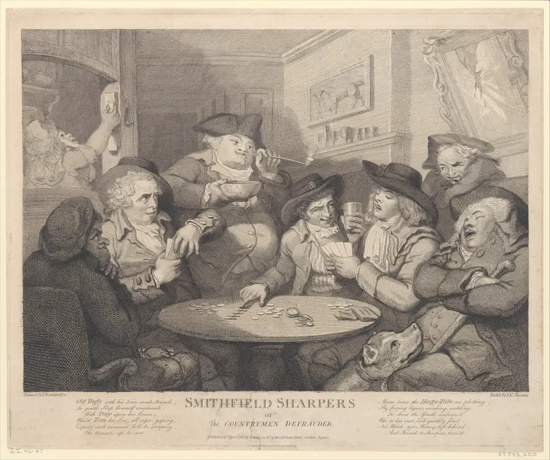 Smithfield Sharpers, or the Countryman Defrauded Wall Art by John Keyse Sherwin - High-Resolution Digital Print