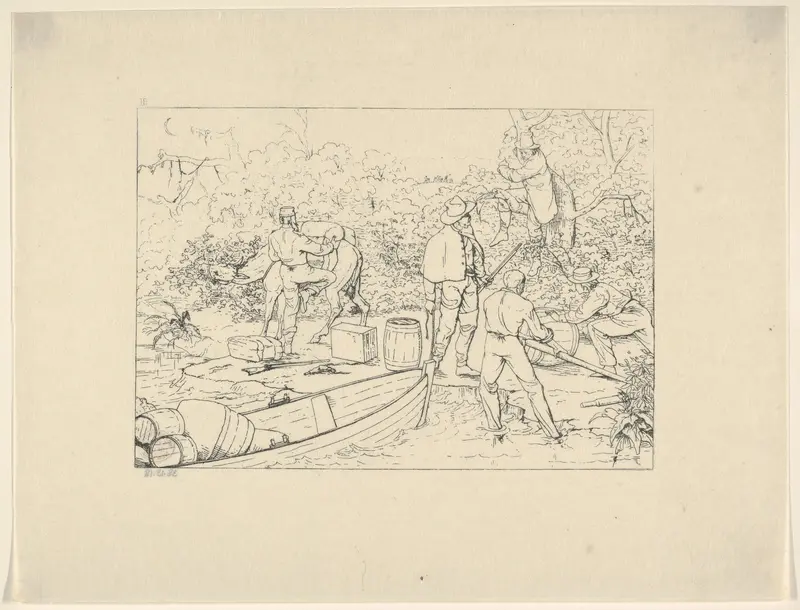 Smuggling of Medicines into the South (from Confederate War Etchings) Wall Art by Adalbert John Volck - High-Resolution Digital Print
