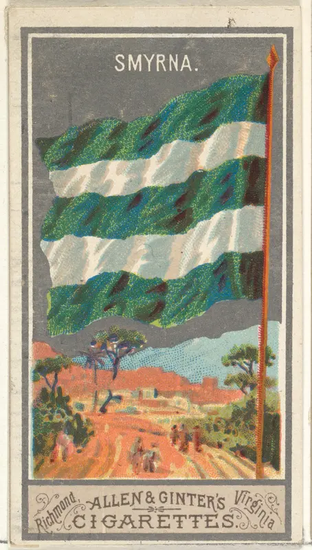Smyrna, from the City Flags series (N6) for Allen & Ginter Cigarettes Brands Wall Art by Allen & Ginter - High-Resolution Digital Print