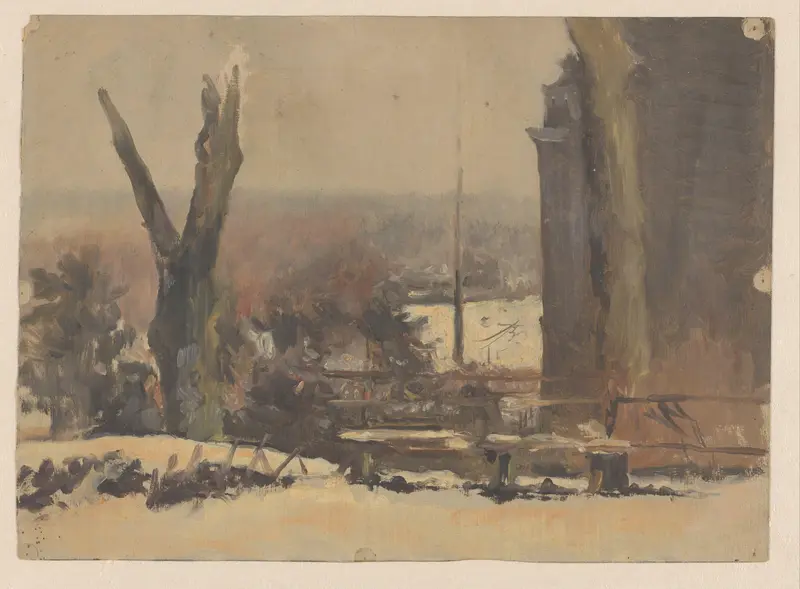 Sneeuwgezicht in een heuvellandschap Wall Art by Guillaume Anne van der Brugghen - High-Resolution Digital Print