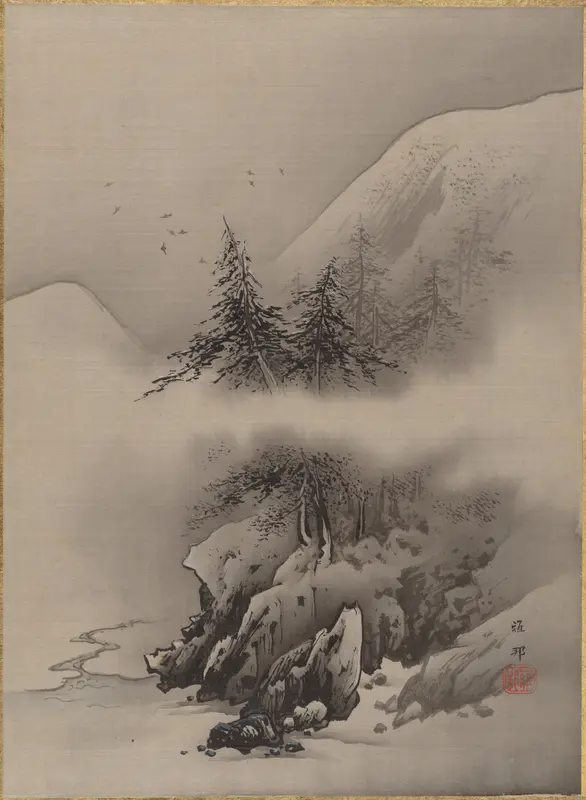 Snow Landscape Wall Art by Hashimoto Gahō - High-Resolution Digital Print
